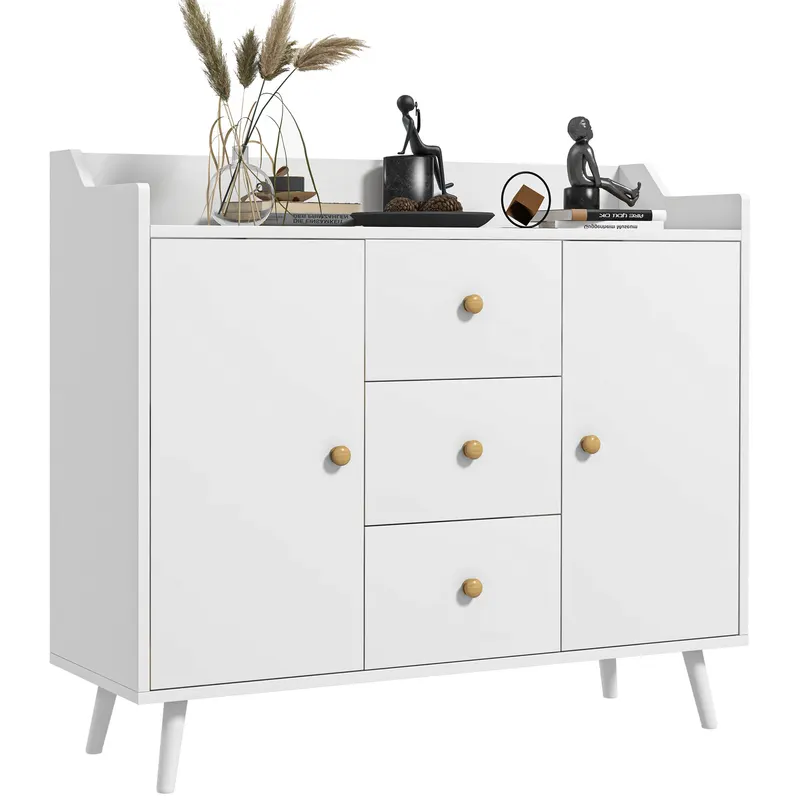 Bufet HOMCOM Alb 90x80 PAL-Pin | Romania