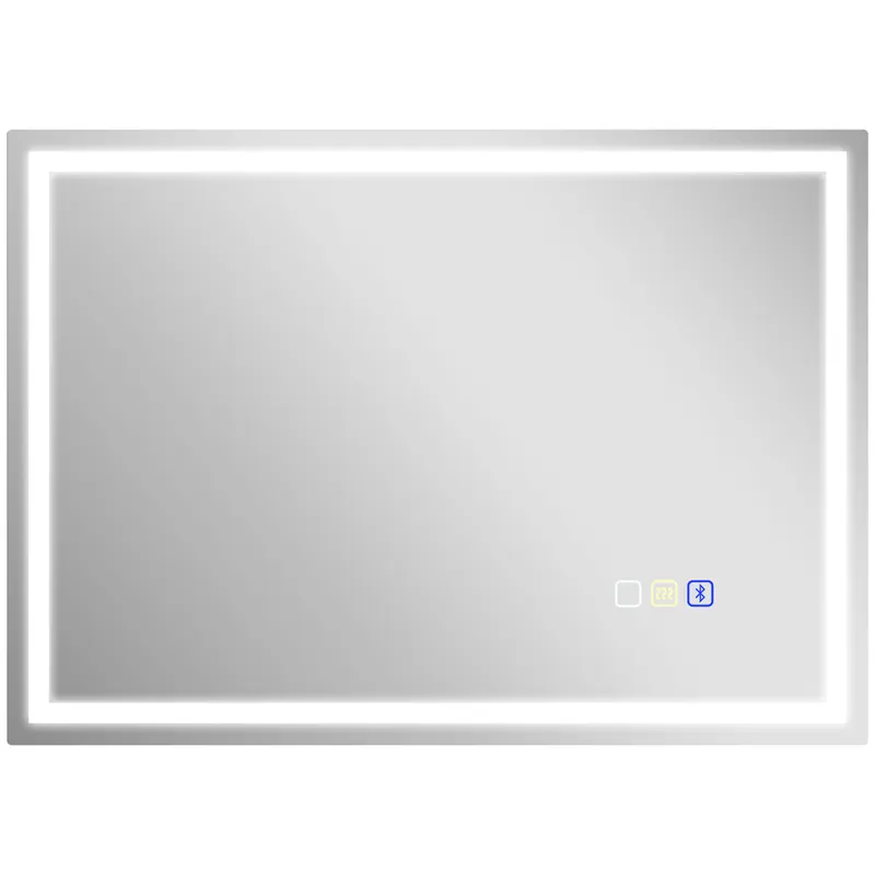 HOMCOM Oglindă Baie Antiaburire cu Lumină LED și Difuzor Bluetooth 50x70 cm | Romania