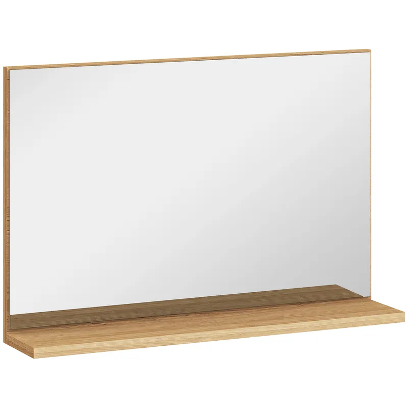 kleankin Oglindă de Baie Modernă cu Poliță 60x12x40 cm, Lemn | Romania