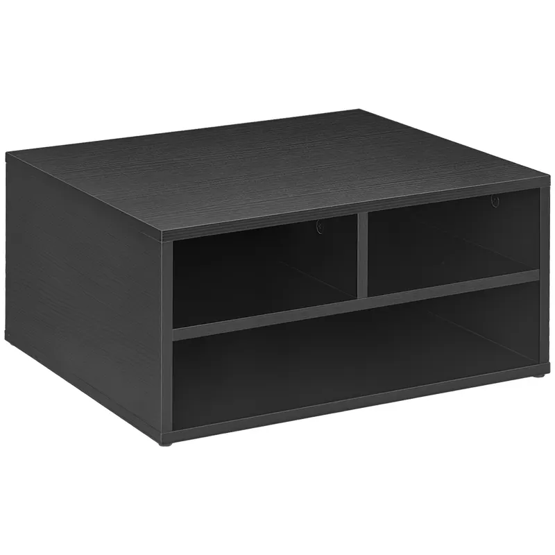 HOMCOM Cabinet pentru Imprimantă cu 2 Rafturi, Birou din Lemn și Cabinet de studiu cu Roți, 47x40x22.5 cm, Negru | Romania