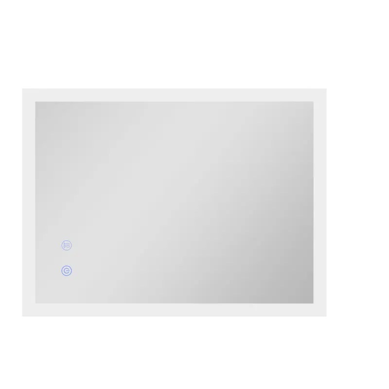 Kleankin Oglinda LED, Oglinda de Machiaj de Perete cu 3 Lumini, 800x600mm, Tactilă, Anti-Ceță, Montare Orizontală/Verticală | Romania