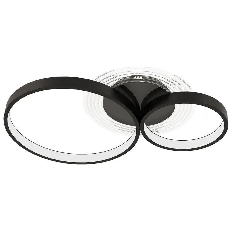 HOMCOM Lampă de tavan LED Modernă cu Intensitate Reglabilă, Putere 40W, Negru | Romania