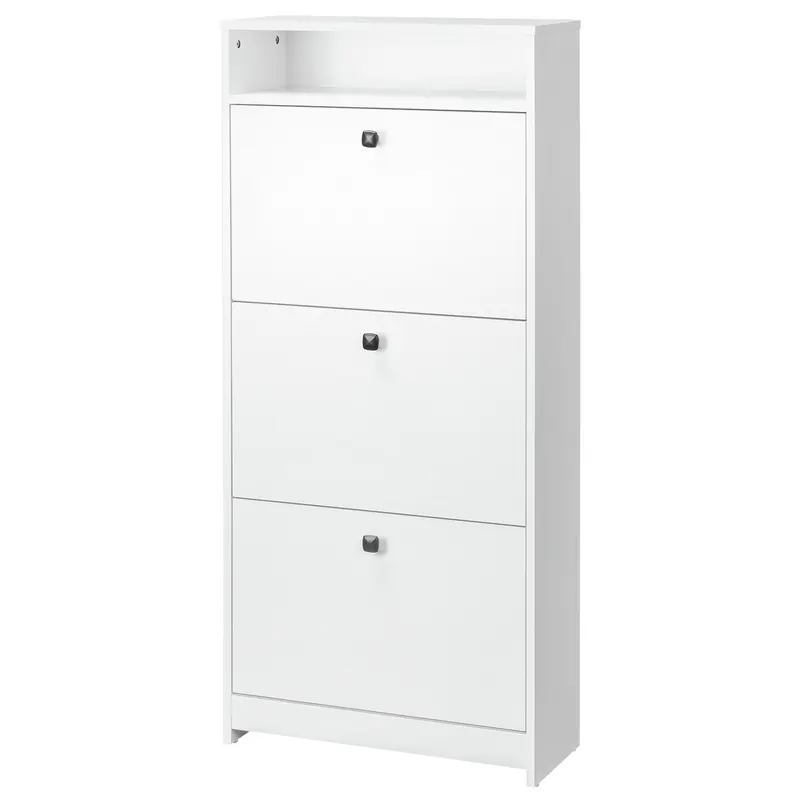 HOMCOM dulap pantofi, 3 compartimente, 60×24×132cm, alb | RO