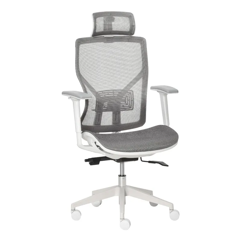 Vinsetto Scaun Ergonomic de Birou cu Tetieră, Reglabil, Gri, 67x65x120-128cm, Design Modern | Romania