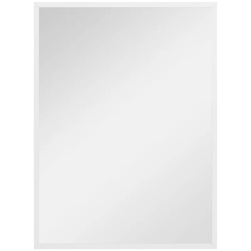 HOMCOM Oglindă Dreptunghiulară de Perete cu Cârlige, Sticlă și MDF, 60x80 cm, Negru | Romania