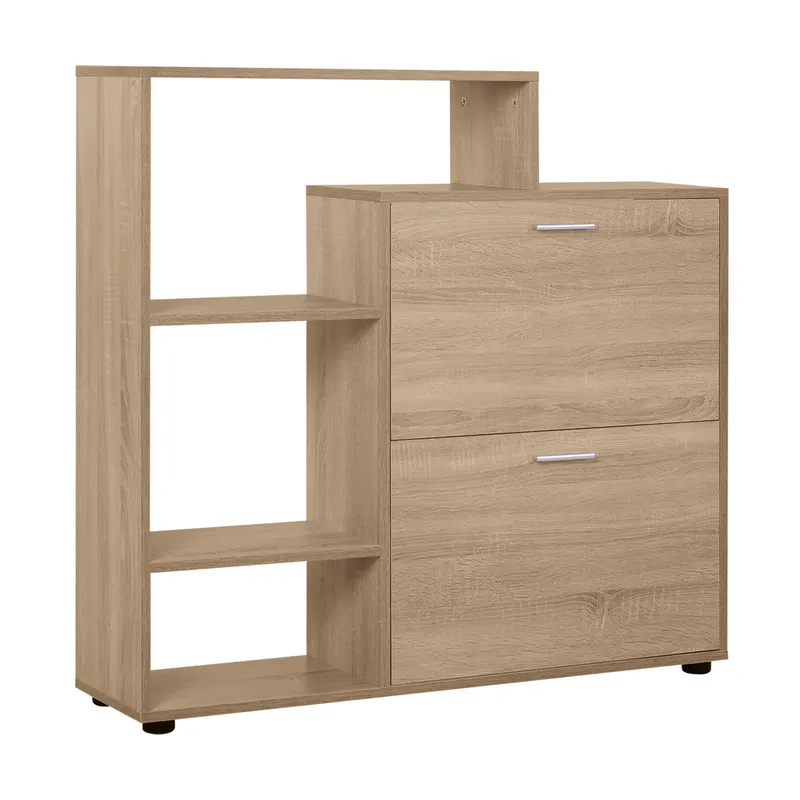 HOMCOM Dulap Pantofi Design Modern 20 Perechi pentru Hol in Lemn 101,5 x 25,5 x 98 cm | Romania