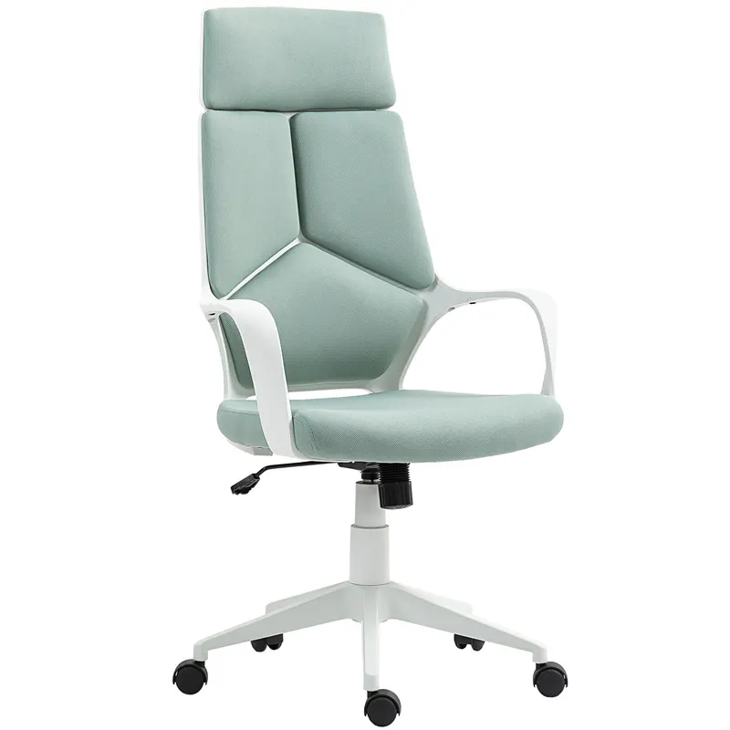 HOMCOM Scaun pentru Birou sau Gaming în Material Textil cu Spătar Înalt Verde | Romania