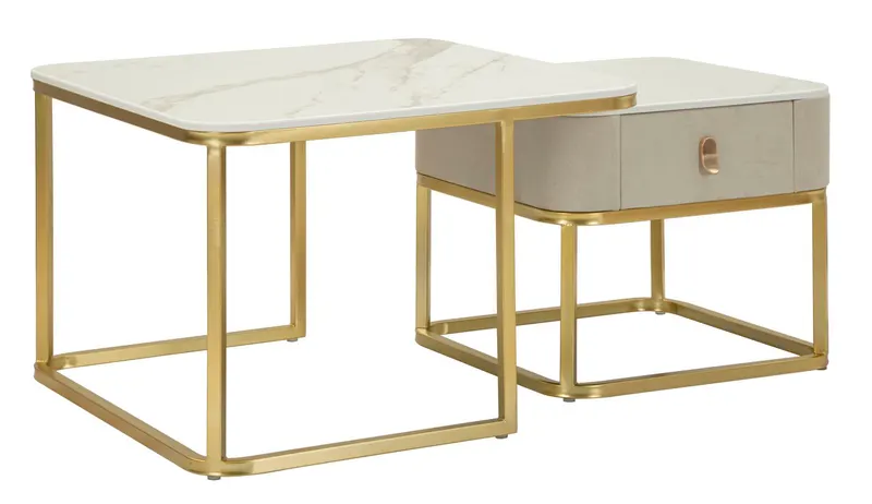 Mauro Ferretti Set De 2 Măsuțe De Cafea Beauty, 70 X 70 X 48 Cm Și 50 X 50 X 43,5 Cm | Romania