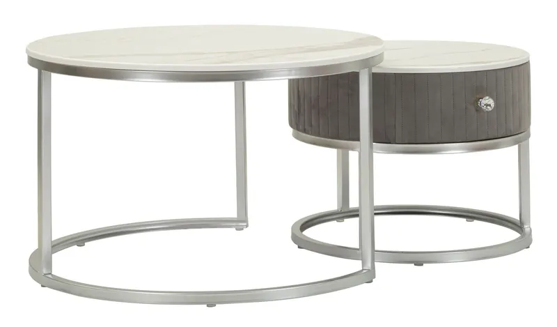 Mauro Ferretti Set De 2 Masute De Cafea Grays Cm Ø 70X45-50X38 | Romania