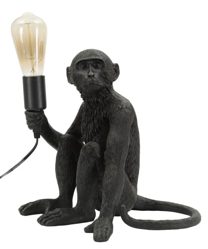 Mauro Ferretti Lampă De Masă Design Maimuță Șezută Neagru Cm 33X33X30 | Romania