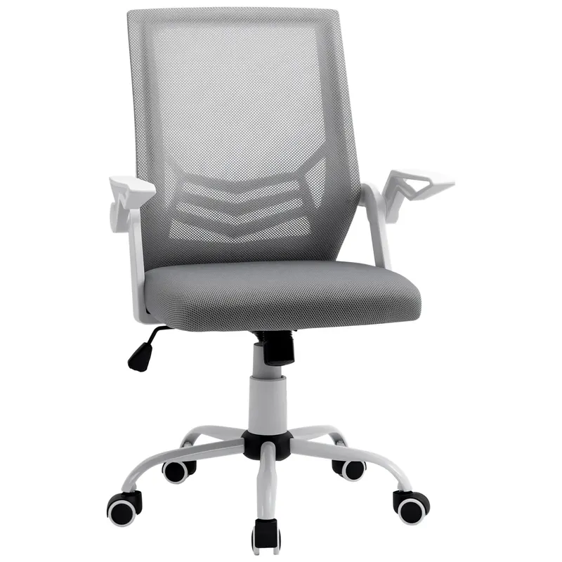 Vinsetto Scaun de Birou Ergonomic cu Suport Lombar din Țesătură, Gri | Romania