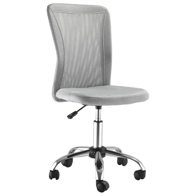 Vinsetto Scaun de Birou Ergonomic Fără Cotiere din Țesătură tip Plasă Gri | Romania