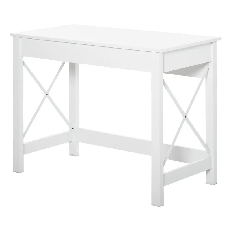HOMCOM, Birou de Studiu, Stil Modern, MDF, Metal, 105x50x76 cm, Alb | Romania
