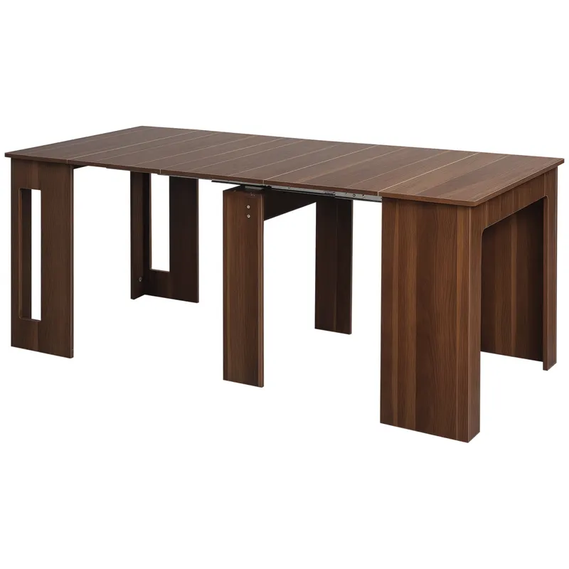 HOMCOM Masă Extensibilă, Masă Mobilă, Design Modern, 180 cm x 85 cm x 75 cm, Maro | Romania