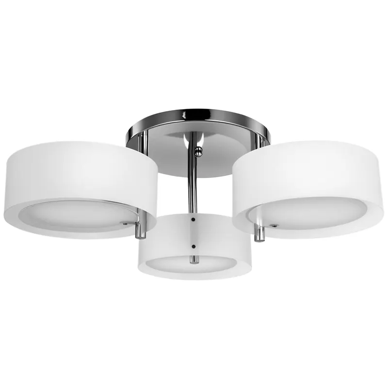 Lustră pendul Homcom 3-spot modern E27 lustră suspendată lampă pentru sufragerie, bucătărie Ø64 x 20 cm Alb Fără becuri | Romania