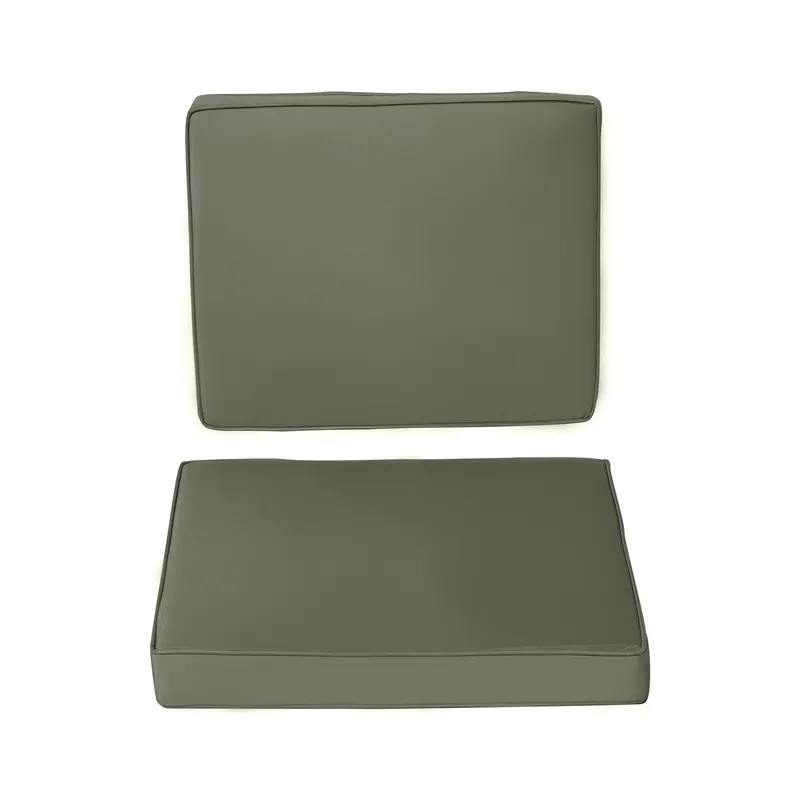 Outsunny Set de 2 perne de șezut pentru scaun perne detasabile confort mari perne matlasate umplute cu spumă material din poliester gri închis | Romania