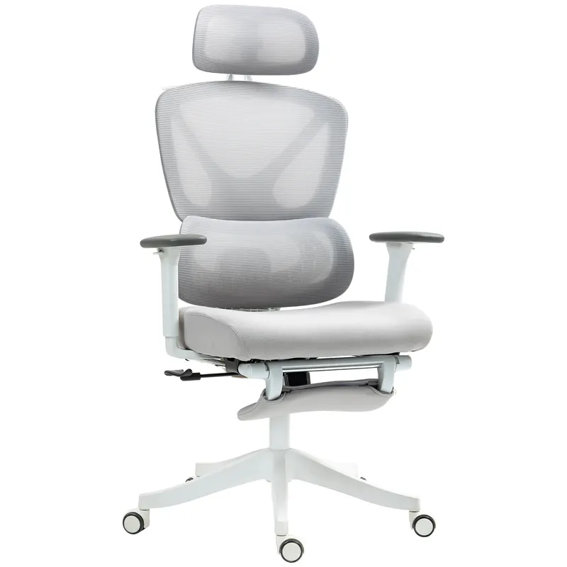 HOMCOM Fotoliu birou fauteuil de birou, înălțime reglabilă, spătar înclinabil, suport pentru cap rotativ, 71x70x119cm, negru | Romania
