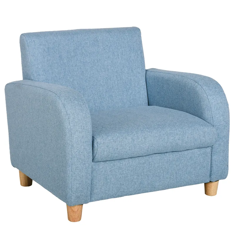 HOMCOM Scaun pentru Camera Copiilor în Material Textil Max. 65 kg 49x45x44cm Albastru | Romania