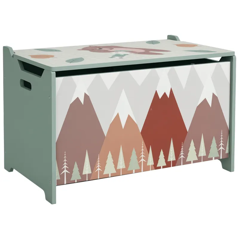 ZONEKIZ Cutie de depozitare, cutie de jucării, capac, design drăguț, Verde | Romania