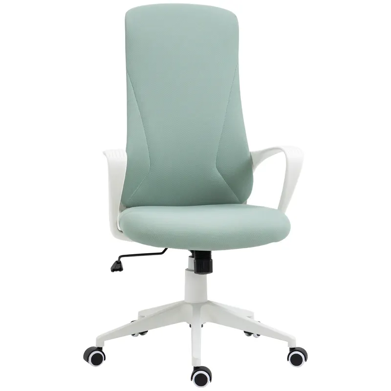 Vinsetto Scaun de birou ergonomic, cu înălțime ajustabilă și balans, 62x56x110-119,5 cm, verde | Romania