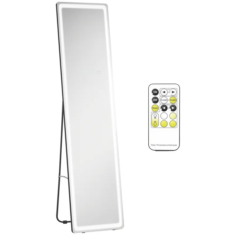 HOMCOM Măgic pe suport sau pe perete intensitate și culoare reglabile cu telecomandă 40 x 37 x 157,5H cm argintiu | Romania