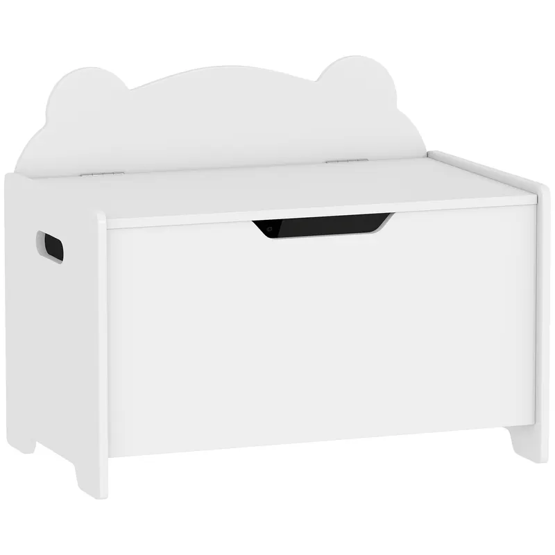 AIYAPLAY Cutie pentru jucării din lemn în formă de urs cu capacitatea de 20 kg, 60x38x48 cm, alb | Romania