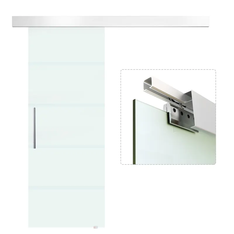 HOMCOM usa glisanta din sticla cu sina din aluminiu, 75x210cm | Romania