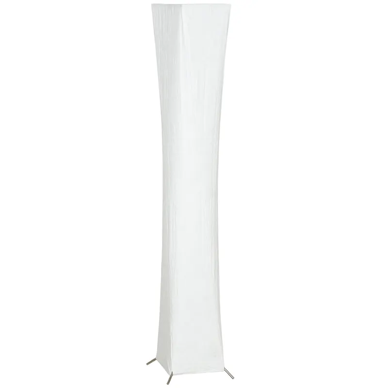 HOMCOM Lampă de Podea Modernă cu Întrerupător de Picior, din Oțel și Plastic, 25x25x129 cm, Alb și Argintiu | Romania