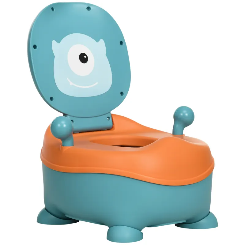 ZONEKIZ Olita pentru Copii de la 6 Luni in Forma de Extraterestru, Scaun Ergonomic, Spatar si Vas Detașabil, Albastru | Romania