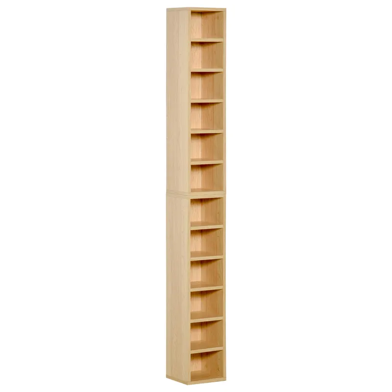 Homcom Set de 2 Rasteluri Mobilier 6 Rafturi in Lemn MDF 21X19.2X88.3cm