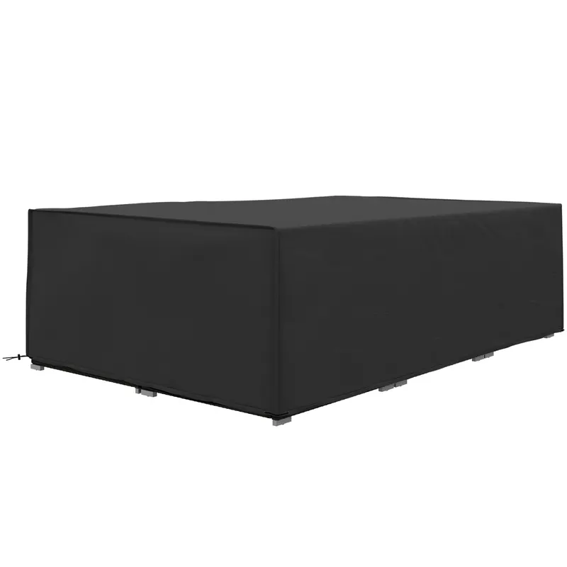 Outsunny Husă pentru mobilier de grădină, prelată pentru masă de grădină țesătură Oxford impermeabilă anti-UV, 222 x 155 x 67 cm, negru | Romania