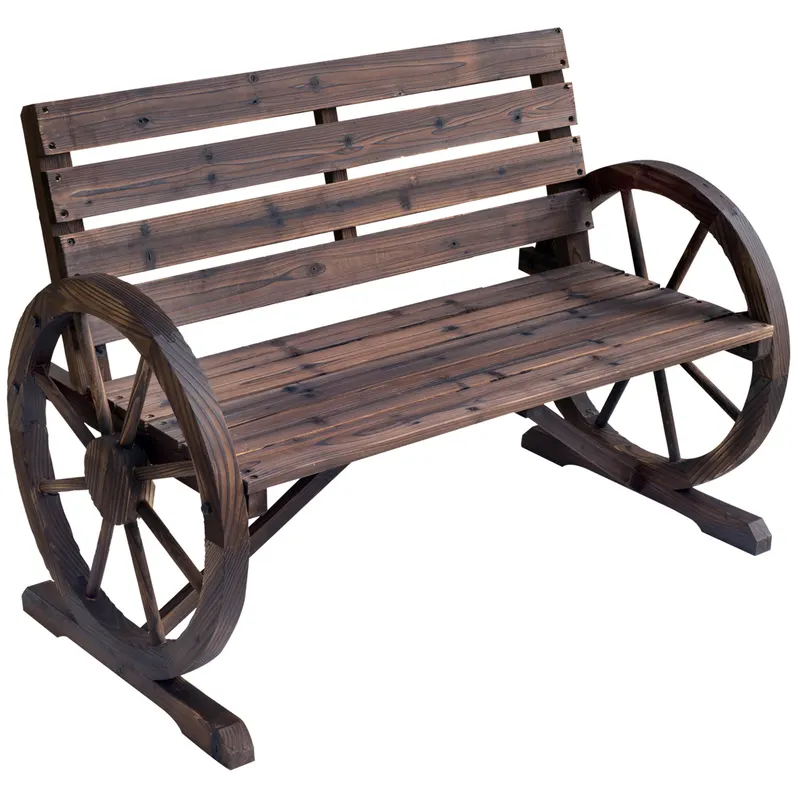 Banca din Lemn pentru gradina Outsunny , stil country, 105.5x56x75cm | Romania