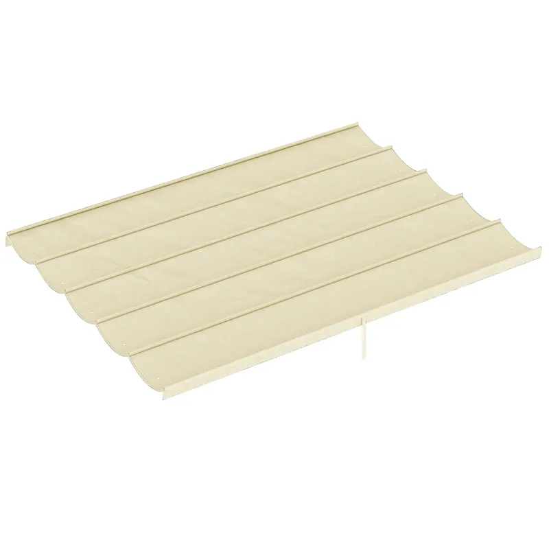 Outsunny Copertină de Schimb pentru Pergolă de Grădină cu 10 Orificii de Drenaj, Acoperire din Poliester, 250x255 cm, Gri | Romania