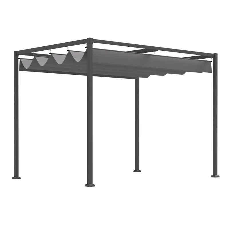 Outsunny Foisor Pergola cu Panza Glisanta pentru Exterior, 298 x 213 x 222 cm | Romania