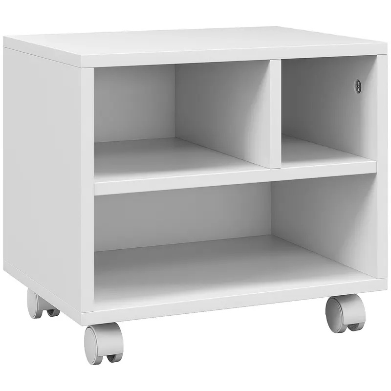 HOMCOM Suport imprimantă mobilier depozitare birou caisson 4 compartimente deschise 40L x 30l x 36H cm alb | Romania