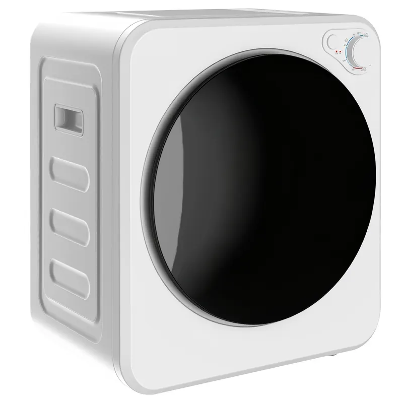 HOMCOM Uscător portabil de rufe 4 kg, încărcare frontală, 2 trepte de putere 800 W/400 W, 240 V, compact pentru apartament, rulote și casă, alb | Romania