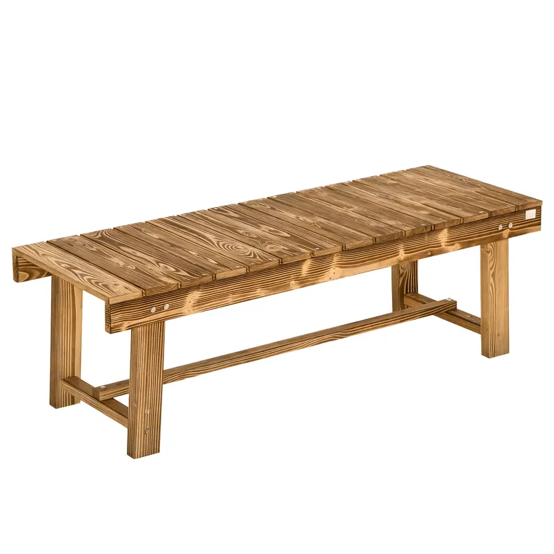 Outsunny Bancă de Grădină, Scaun, pentru 2 Persoane, rustic, 110 x 38 x 35 cm, Maro închis | Romania