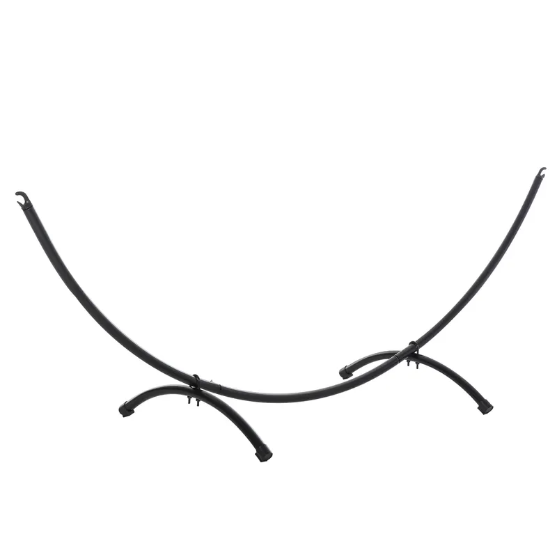 Outsunny Structura pentru Hamac Universal de 3m, Suport din Metal, 300x90x100cm, Negru | Romania
