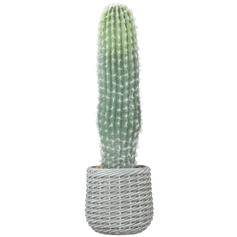 HOMCOM Cactus artificial 66 cm, plantă artificială decorativă cu ghiveci pentru decor interior, verde | Romania
