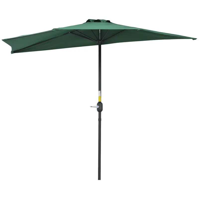 Outsunny Umbrelă Semicirculară Impermeabilă, Protecție UV, Verde 269x138x236cm | Romania