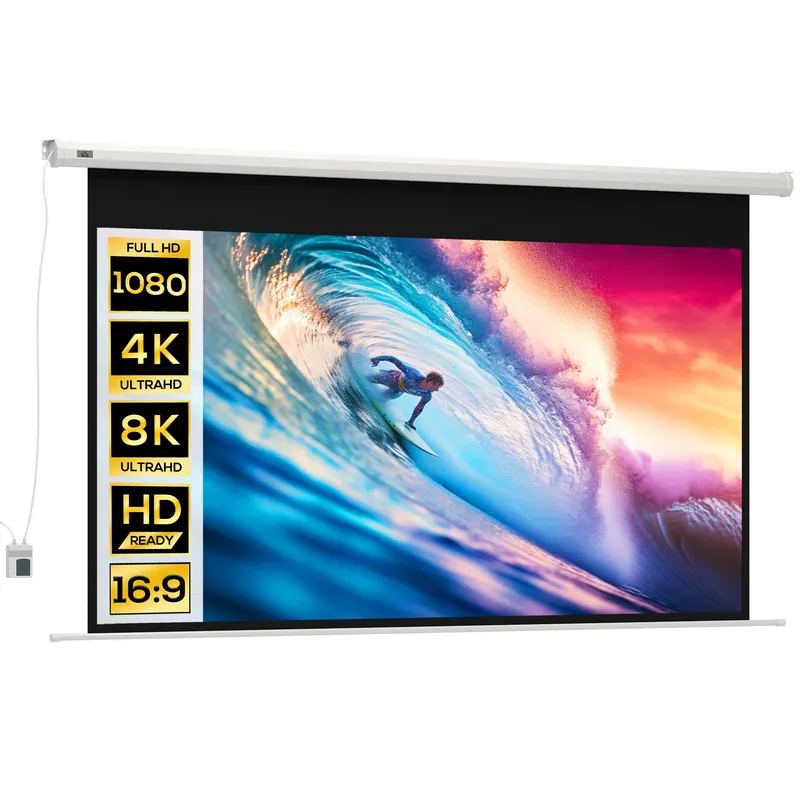 Homcom Ecran 84” Motorizat – 4K HD, Montare Perete sau Tavan | Romania