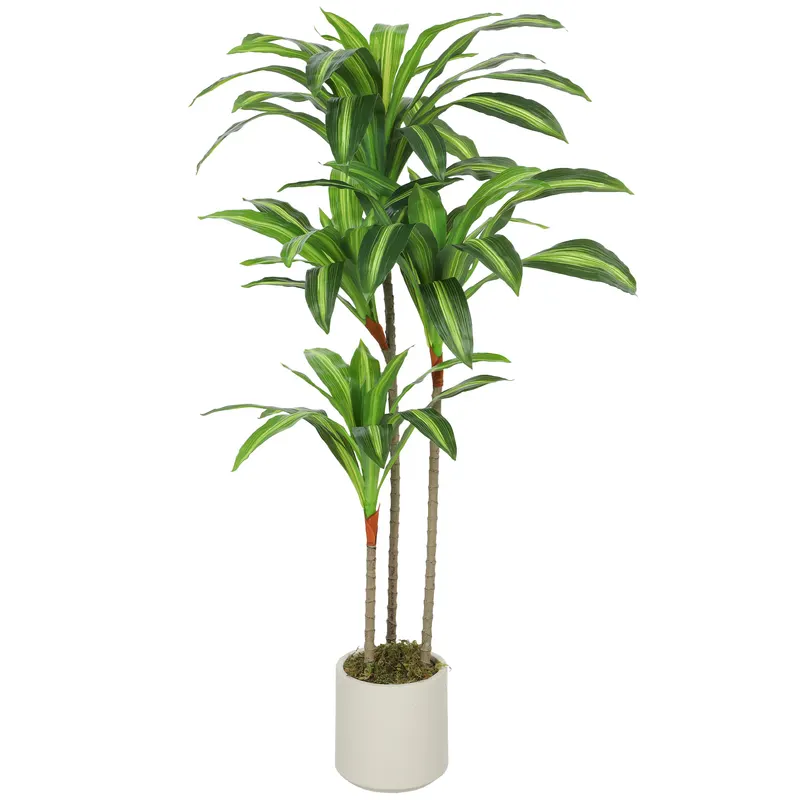HOMCOM Arbore artificial Dracaena 120 cm cu ramuri flexibile - Verde | Romania