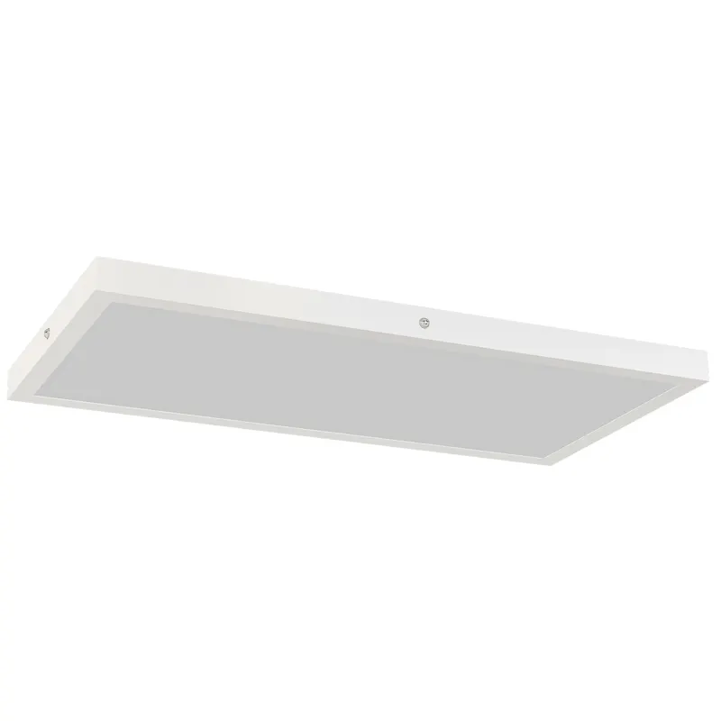 HOMCOM Set de 2 Plafoniere LED Subțiri cu Design Minimalist și Modern, Reglabile, Candelabru LED din Oțel și Plastic, 60x30x3,7 cm, Alb | Romania