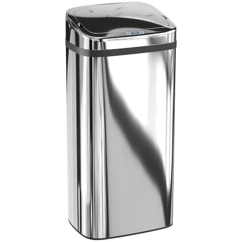 HOMCOM Cos de gunoi cu senzor 50L inox elegant | Romania
