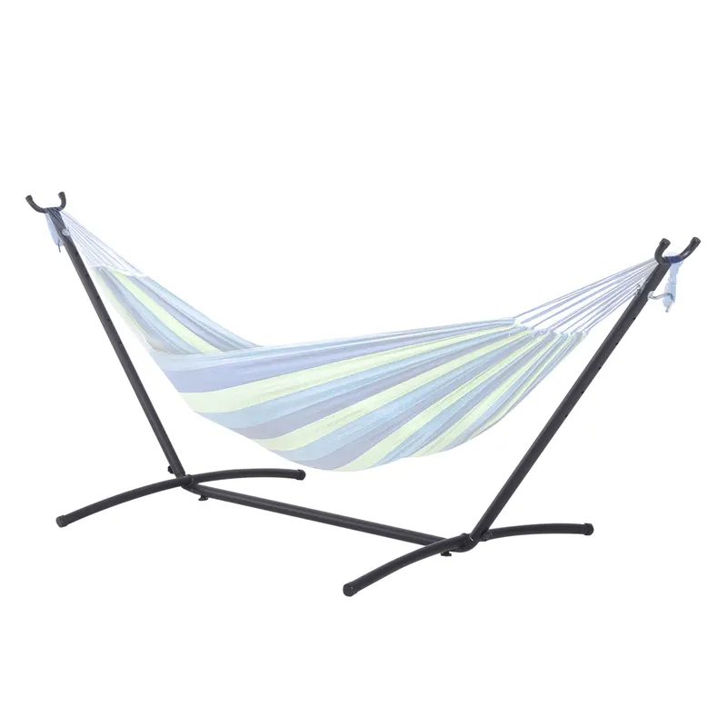 Outsunny Suport Schelet pentru Hamac Reglabil Max. 150 Kg, Negru, 280x120x110cm | Romania