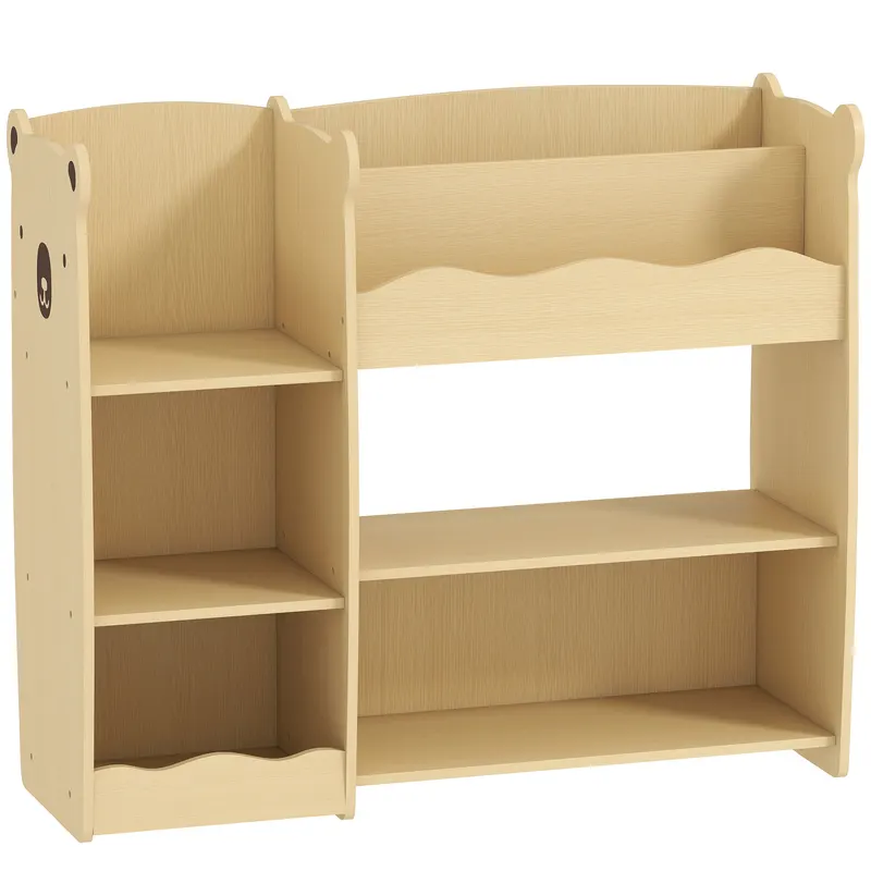 AIYAPLAY Raft pentru Jucării pentru Copii 3-8 Ani cu 7 Rafturi Deschise, Mobilier pentru Copii din MDF, 92x29x79 cm, Culoare Lemn | Romania