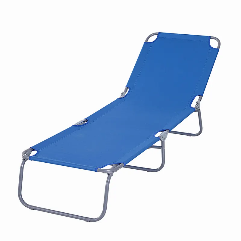 Sezlong pentru Gradina Pliabil Outsunny, Metal si Tesut Oxford | Romania
