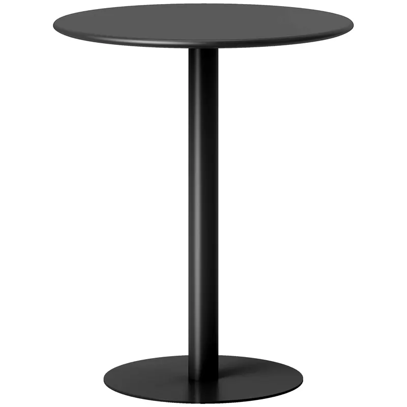 HOMCOM Masă de Dining Rotundă și Modernă pentru 2 Persoane din Oțel, Neagră | Romania