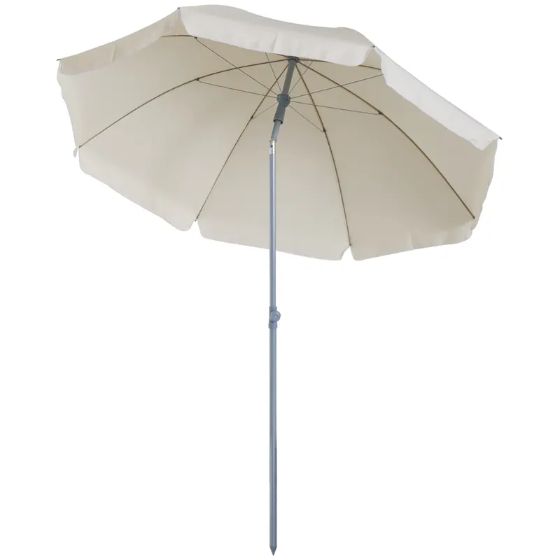 Outsunny Umbrelă de Grădină cu Acoperiș Reglabil, Φ220cm, Crem Alb | Romania
