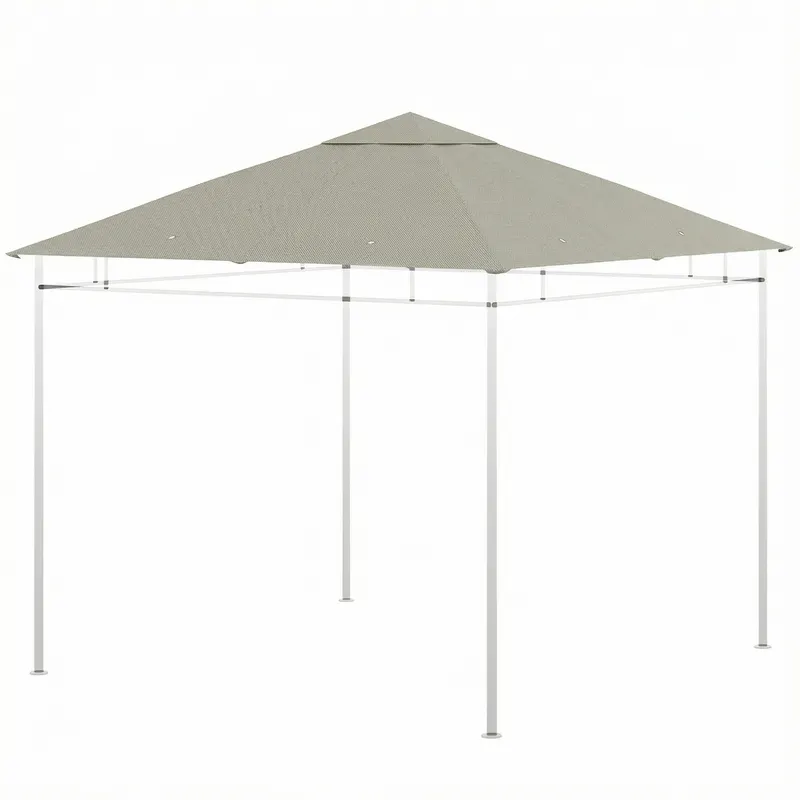 Outsunny Pânză de schimb pentru pavilion tonelă cort acoperiş de înlocuire gazebo de grădină poliester 180 g/m² 3 x 3 m gri | Romania